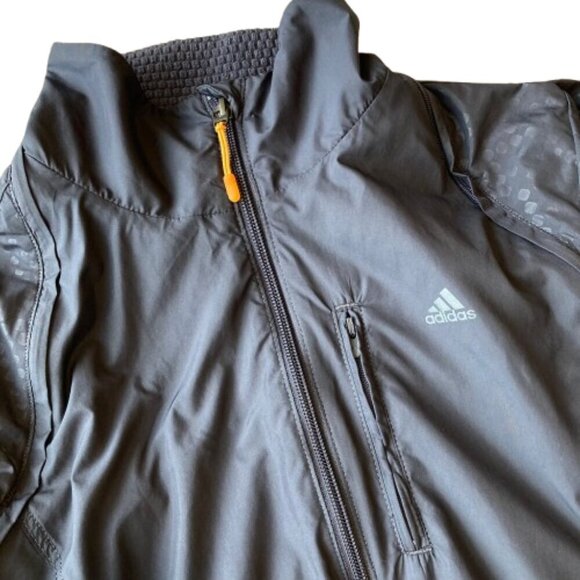 Adidas ClimaProof Convertible Fleece Lined Wind Jacket Women's M Blue - Picture 8 of 15